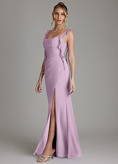 Azazie Jessamine Bridesmaid Dresses Wisteria Mermaid Corset Chiffon Dress image5
