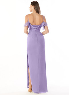 Azazie Emeralda Jurken voor bruidsmeisjes Jurk van Chiffon met Kolom Off the Shoulder Lila image2