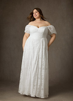 Azazie Britt Häämekot A-linja Sydämenmuotoinen pääntie Pitsi Lattian pituus Pukeutua image16