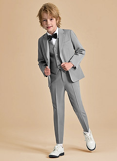 front Oliver Boys Grey 5-Piece Suit
