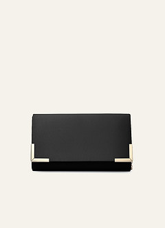 Bolsa tipo envelope de cetim fosco combinando
