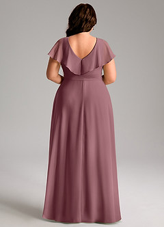 Azazie Lainey Bridesmaid Dresses Amethyst A-Line with Pockets Chiffon Dress image9