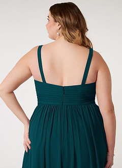 Azazie Chanel Bridesmaid Dresses Pine A-Line Pleated Chiffon Dress image11