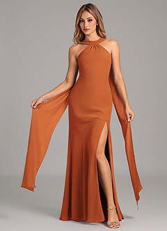 Azazie Kinsley Brautjungfernkleider Meerjungfrau-Linie Plissee Chiffon Kleid Kanel image5