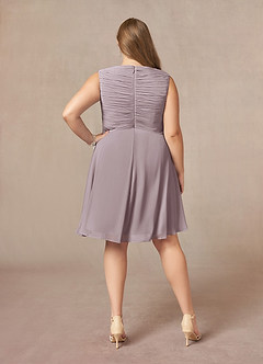 Azazie Theron Mother of the Bride Dresses Dusk A-Line V-Neck Pleated Chiffon Dress image7