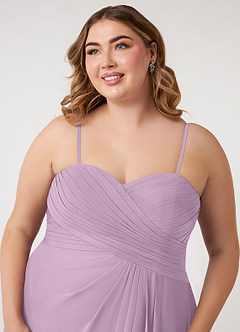 Azazie Arabella Allure Brautjungfernkleider Wandelbar A-Linie Herzausschnitt Chiffon Kleid Blauregen image19