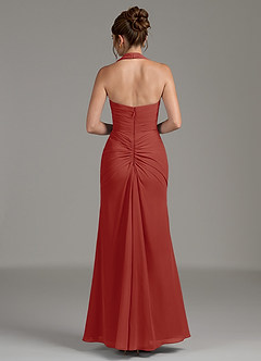 Azazie Destiny Bridesmaid Dresses Terracotta Mermaid Sweetheart Neckline Chiffon Dress image6