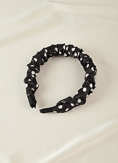 front Polka Dot Scrunched Headband