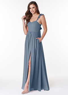 Azazie Metz Bridesmaid Dresses Twilight A-Line Sweetheart Ruched Chiffon Dress image4