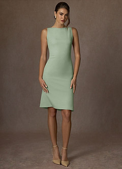 front Kennedy Dusty Sage Structured Stretch Jacket and Dress Suit Set