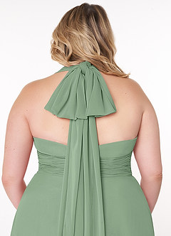 Azazie Fifi At-home Try On Dresses Matcha A-Line Strapless Chiffon Convertible Dress image14