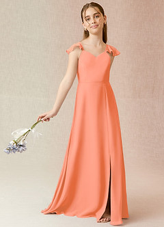 Azazie Everett Junior Sunset A-Line Chiffon Dress image2