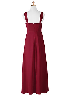 Azazie Denice Junior Burgundy A-Line Chiffon Dress image9