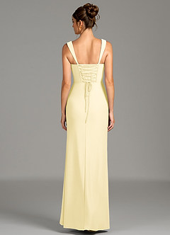 Azazie Agustina Bridesmaid Dresses Lemon Sorbet Mermaid Corset Premium Stretch Jersey Dress image6