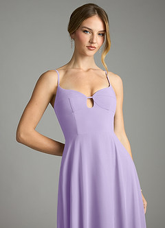 Azazie Audreana Final Sale Lilac A-Line Sweetheart Neckline Chiffon Dress image2