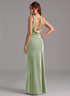 Azazie Rylina Robes de demoiselle d'honneur Robe Sirène en velours Arc Vert Sauge image6