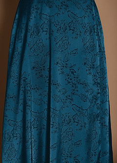 Adelin Navy Black Open Back Maxi Dress image7