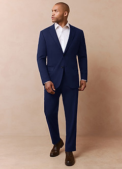 front Savile Blue Wool Blend Suit