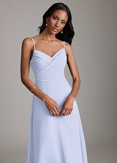 Azazie Kali Brudtärnklänningar Klä av A-Linje i Chiffong Plisserad Lavendel image5