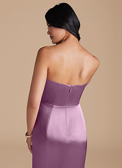 Azazie Aura Robes de demoiselle d'honneur Robe Sirène Convertible en Satiné métallisé Glycine image4