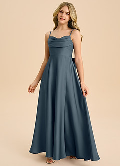 Azazie Bear Junior Twilight A-Line Sweetheart Neckline Stretch Satin Dress image4