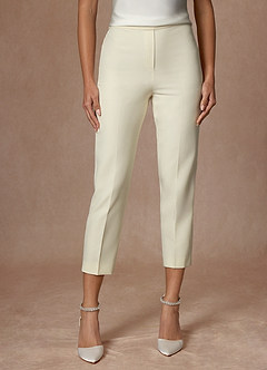 Charlotte Ivory Refined Weave Dress Pants