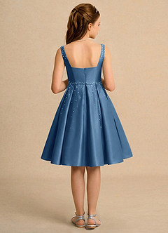 Azazie Jello Flower Girl Klänningar Klä Balklänning i Matt satäng Plisserad image2