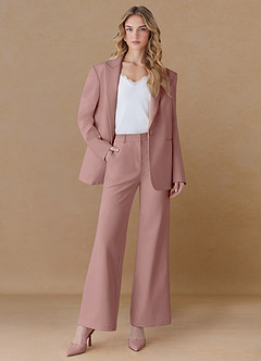 front Amelia Altrosa Raffiniertes Webmuster, Performance Oversized Blazer