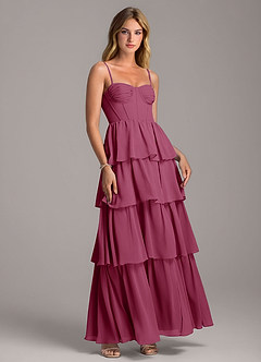 Azazie Alanna Bridesmaid Dresses Mulberry A-Line Sweetheart Neckline Chiffon Dress image1