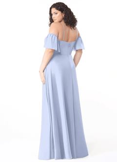 Azazie Sue Bridesmaid Dresses Ice A-Line Off the Shoulder Chiffon Convertible Dress image10