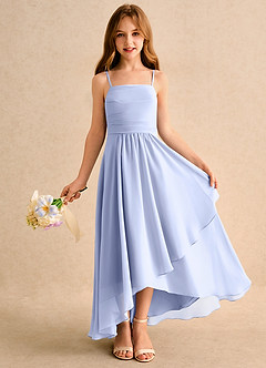 Azazie Twilight Dance Girls Formal Blumenmädchenkleider A-Linie Plissee Chiffon Kleid Eis image1