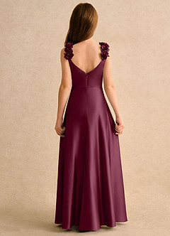 Azazie Rosita Girls Formal Flower Girl Klänningar Klä A-Line i Stretch Satin Plisserad image5