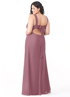 Azazie Christiana Bridesmaid Dresses Vintage Mauve A-Line V-Neck Pleated Chiffon Dress image8
