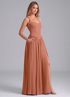 Azazie Francis Bridesmaid Dresses MAI TAI A-Line Corset Chiffon Dress image6