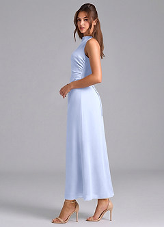 Azazie Evadne Brautjungfernkleider Etui Plissee Chiffon Kleid Eis image5