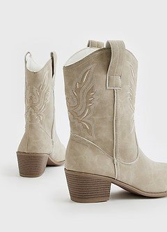 front Embroidered Cowboy Boots