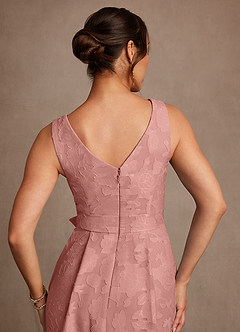 Azazie Luanne Mère de la mariée Robes Robe Trapèze en Blumen-Burnout Plissée Rosette image6