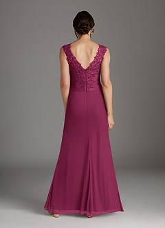 Azazie Edelin Mother of the Bride Dresses Mulberry A-Line Sweetheart Neckline Pleated Mesh Dress image5