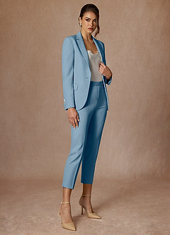 front Kennedy Light Blue Refined Weave Performance Dress Pants