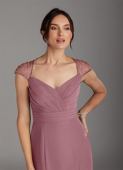 Azazie Blanchett Final Sale Vintage Mauve Mermaid Sequins Chiffon Dress image7