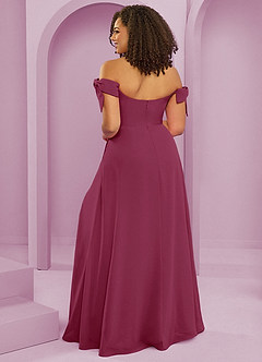 Barbie ♥ Azazie Bridesmaid Dresses Mulberry A-Line Off the Shoulder Chiffon Convertible Dress image8