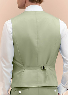 front James Pistachio Structured Stretch Suit Vest