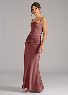 Azazie Debby Bridesmaid Dresses Amethyst Mermaid Strapless Stretch Satin Convertible Dress image6