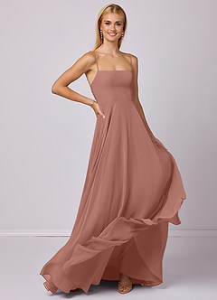 Barbie ♥ Azazie Bridesmaid Dresses Cedar Rose A-Line Chiffon Dress image3