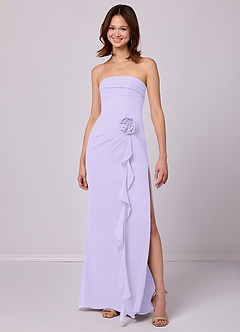 Barbie ♥ Azazie Bridesmaid Dresses Lilac Sheath Strapless Chiffon Convertible Dress image3