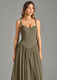 Azazie Evadina Suknie dla druhen Linia A Gorset Szyfon Do ziemi Sukienka image6