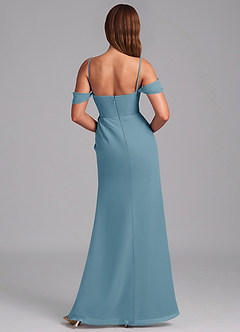 Azazie Johana Jurken voor bruidsmeisjes Converteerbaar Jurk van Chiffon met Zeemeermin Off the Shoulder Bermuda image2