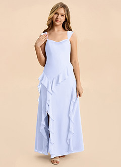 Azazie Sloane Junior Lavender A-Line Sweetheart Neckline Chiffon Dress image6