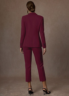 front Kennedy Borgonha Conjunto de calça e blusa estruturadas e elásticas