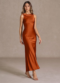 Robe Longue Rouille Cyanee image3